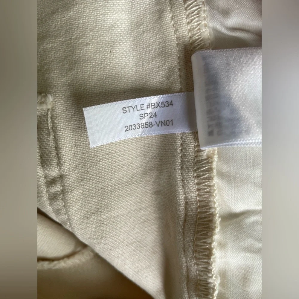 New J.Crew Women Cotton Thick Cream Pants Size 32